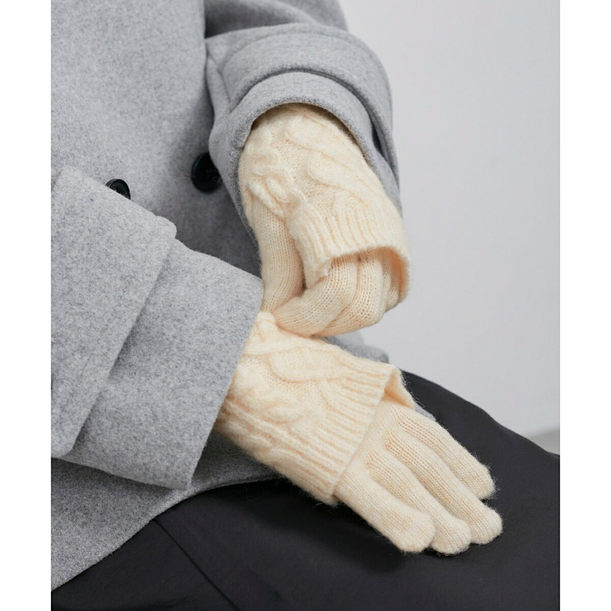 3WAY/ケーブル編み×リブ編みニットグローブ／ロペピクニックパサージュ（ROPE' PICNIC PASSAGE） 0101marui-12710476 丸井(マルイ)楽天市場店 サンプル画像3
