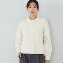 ケーブル柄 ローゲージ ショート丈ニット/コムサイズム(COMME CA ISM)