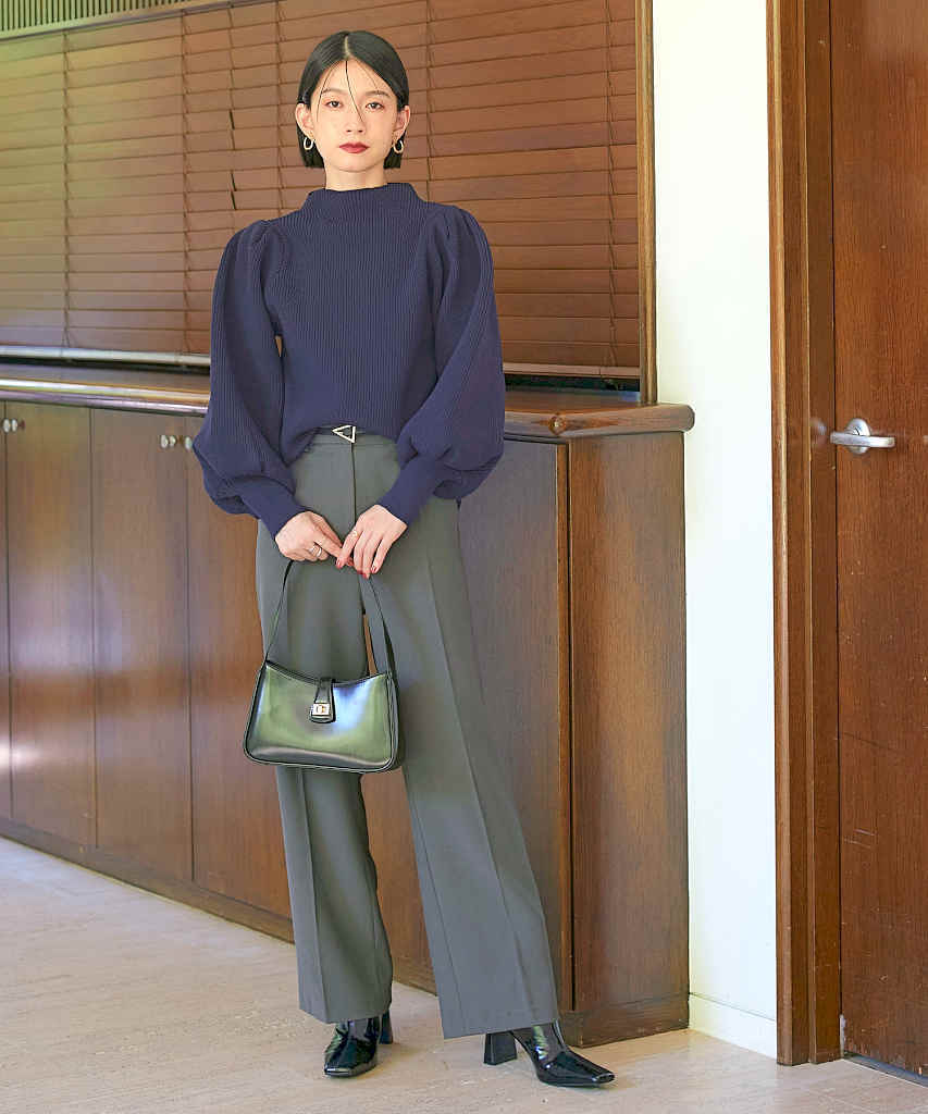 【M、L/洗える】スポンディッシュボリュームスリーブニット／ルイルエブティック（RUIRUE BOUTIQUE）