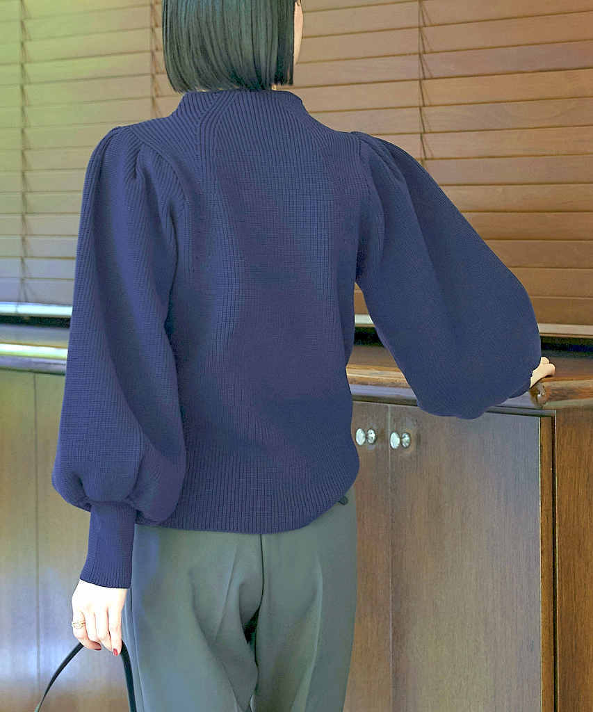 【M、L/洗える】スポンディッシュボリュームスリーブニット／ルイルエブティック（RUIRUE BOUTIQUE）