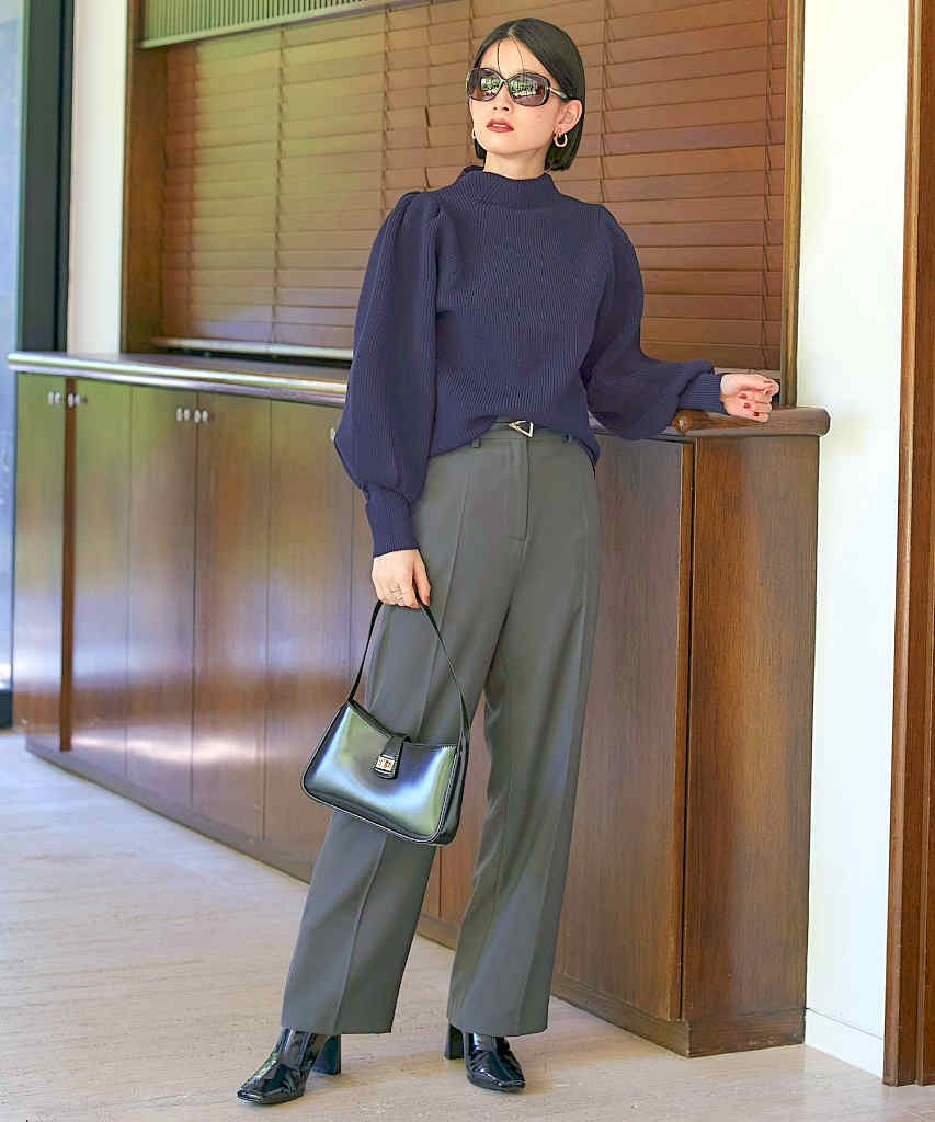 【M、L/洗える】スポンディッシュボリュームスリーブニット／ルイルエブティック（RUIRUE BOUTIQUE）