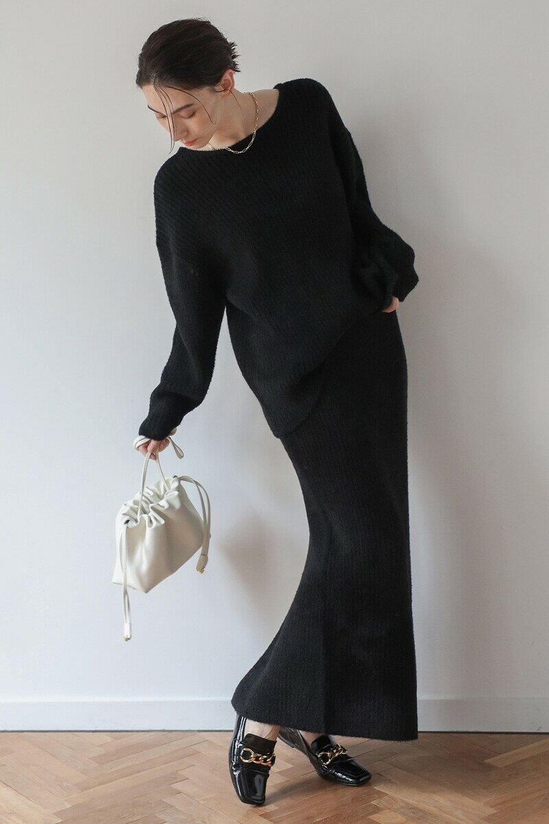 シャギーIラインニットスカート／ボンジュールサガン（BONJOUR　SAGAN）のサムネイル