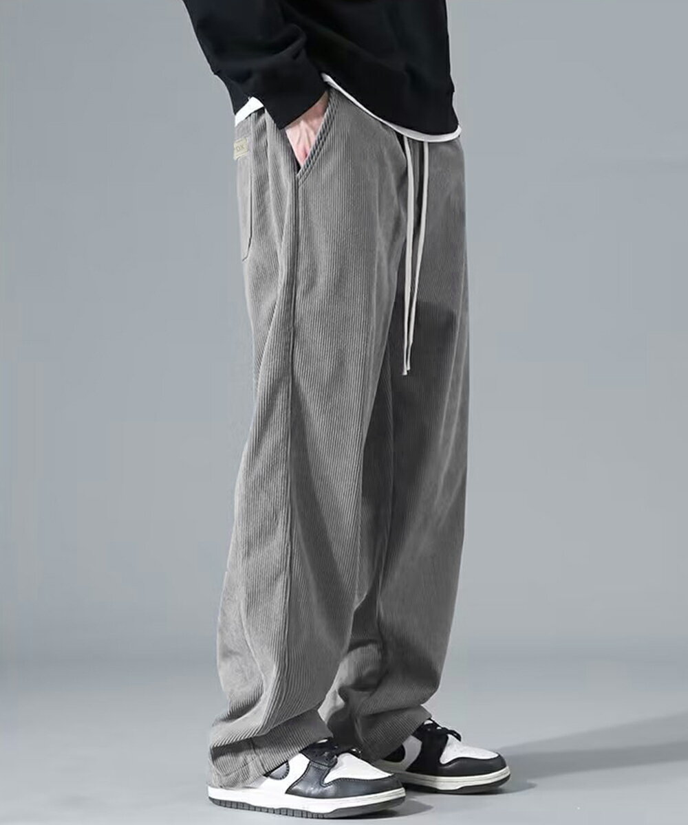 コーデュロイワイドパンツ メンズ 韓国風／アサオーラ（AsaAura）