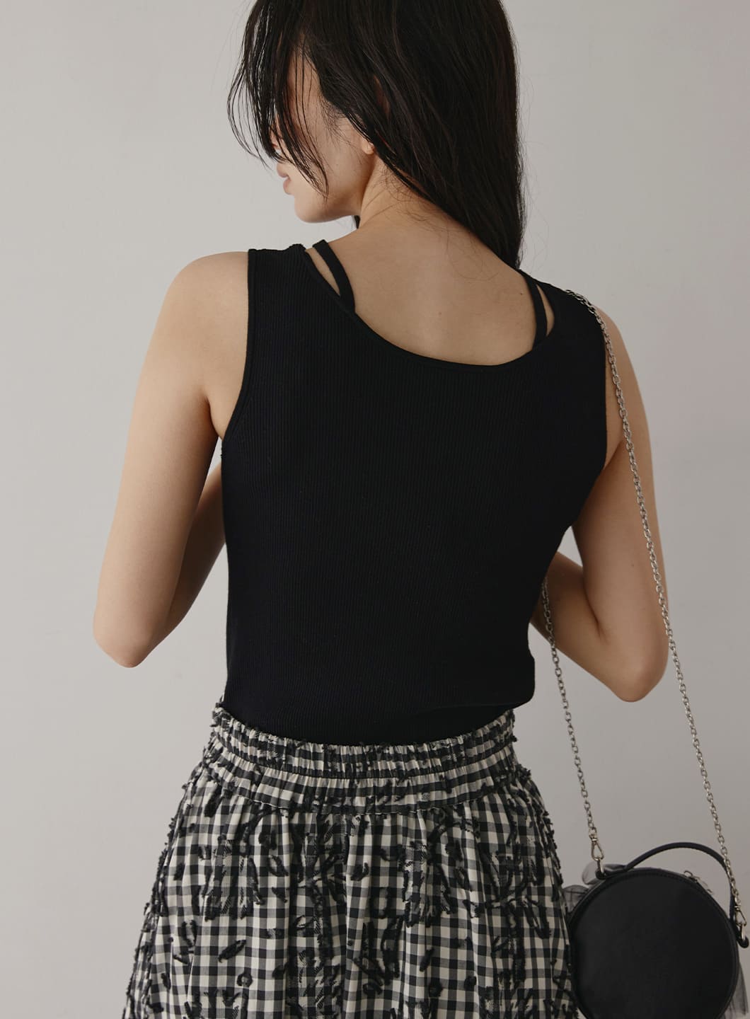 レイヤード風ニットタンクトップ／コエル（COEL）