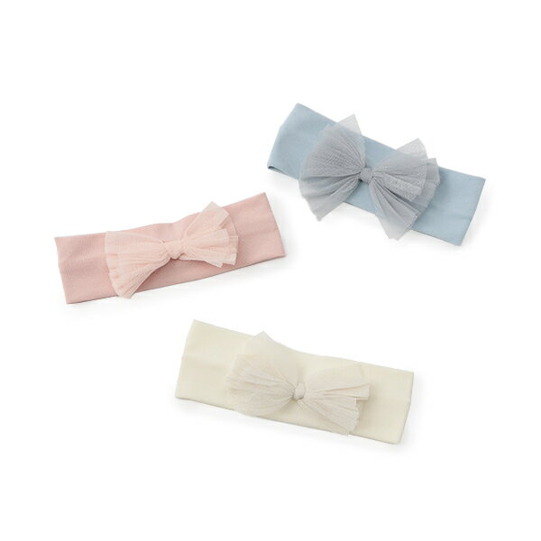 チュールリボンつきヘアバンド／プティマイン（petit main）