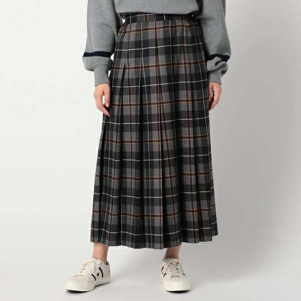 チェック柄 タックロングスカート／グランドパーク（Grand PARK）