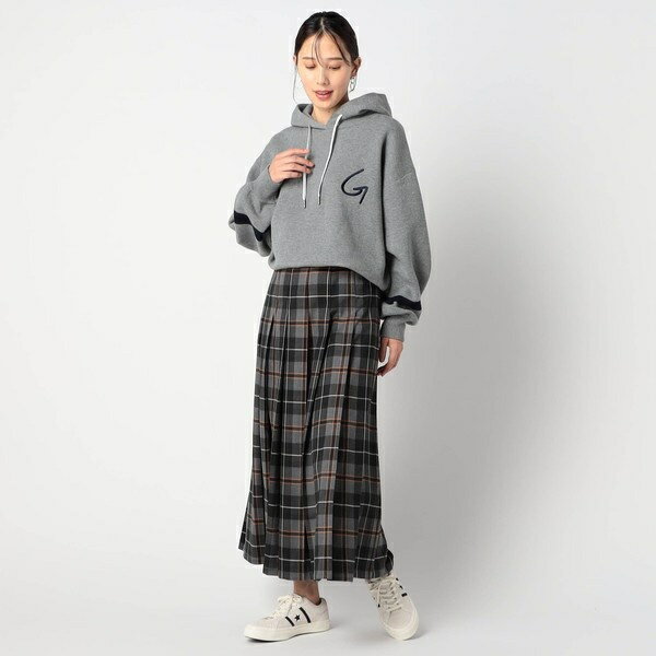 丸井（マルイ）楽天市場店のチェック柄 タックロングスカート／グランドパーク（Grand PARK）｜アングル2