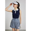 【RIENDA GOLF】ノースリコンパクトニットTOP/リエンダ(rienda)