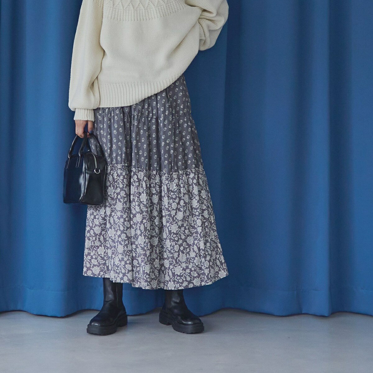 MARKET（マーケット）サラサプリントティアードスカート／コーエン（coen）