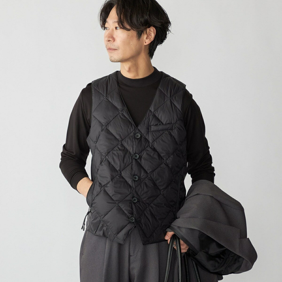 【WEB限定/SHIPS別注】TAION:〈手洗い可能〉パッカブル インナーダウン ジレ (ベスト)／シップス（SHIPS）