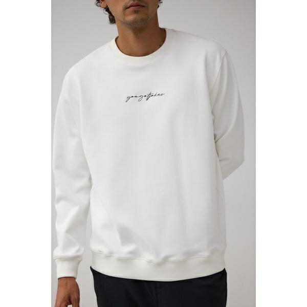 フェイクスウェード刺繍ロゴトップ