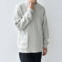 SHIPS any:〈手洗い可能〉アラン / ガーター 編み リラックス クルーネック ニット◇/シップス エニィ(SHIPS any)