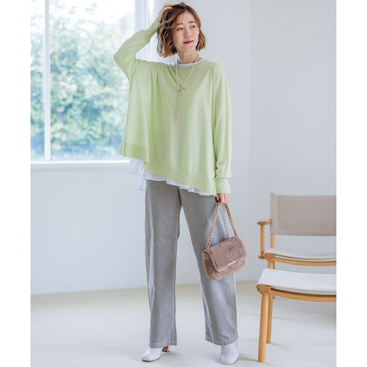 【洗える】23区DENIM ベルベットストレッチ ワイドパンツ／23区（23KU） 0101marui-12719057 丸井(マルイ)楽天市場店 サンプル画像3