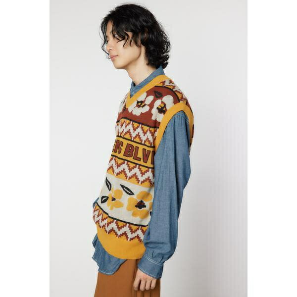 JQDニットベスト／ロデオクラウンズ ワイドボウル（RODEO CROWNS WIDE BOWL）