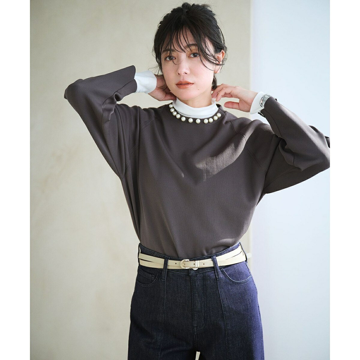 【洗える】ベアテレコボトルネック カットソー／自由区（JIYU-KU） 0101marui-12720383 丸井(マルイ)楽天市場店 サンプル画像3