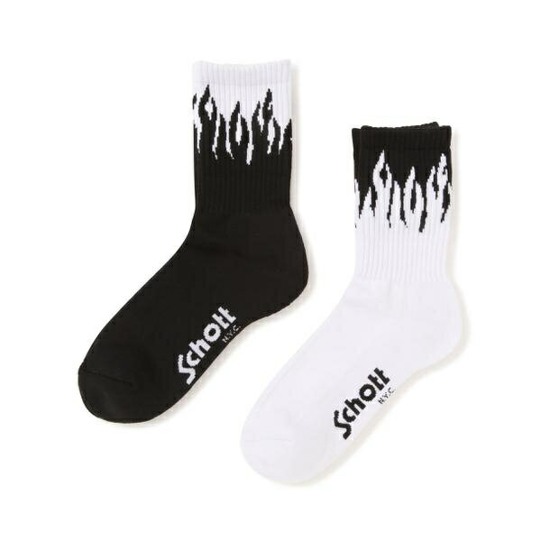 直営限定／HIGT-SOCKS FLAME／フレイム ハイソックス／ショット（Schott）