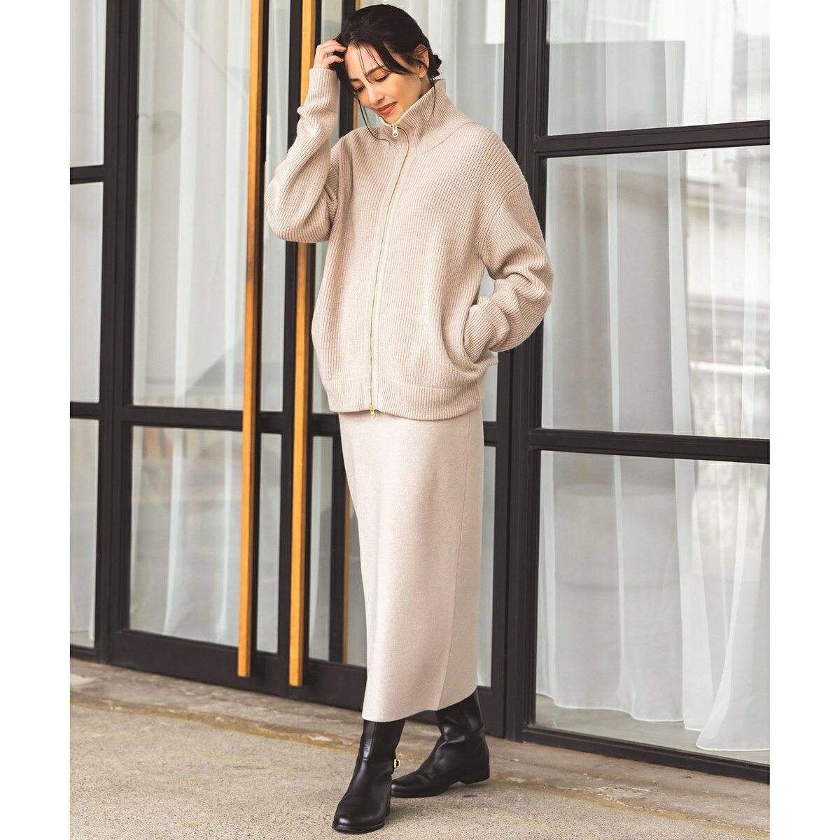 【洗える】カシミヤブレンド Iライン ニットスカート／23区（23KU） 0101marui-12722330 丸井(マルイ)楽天市場店 サンプル画像2