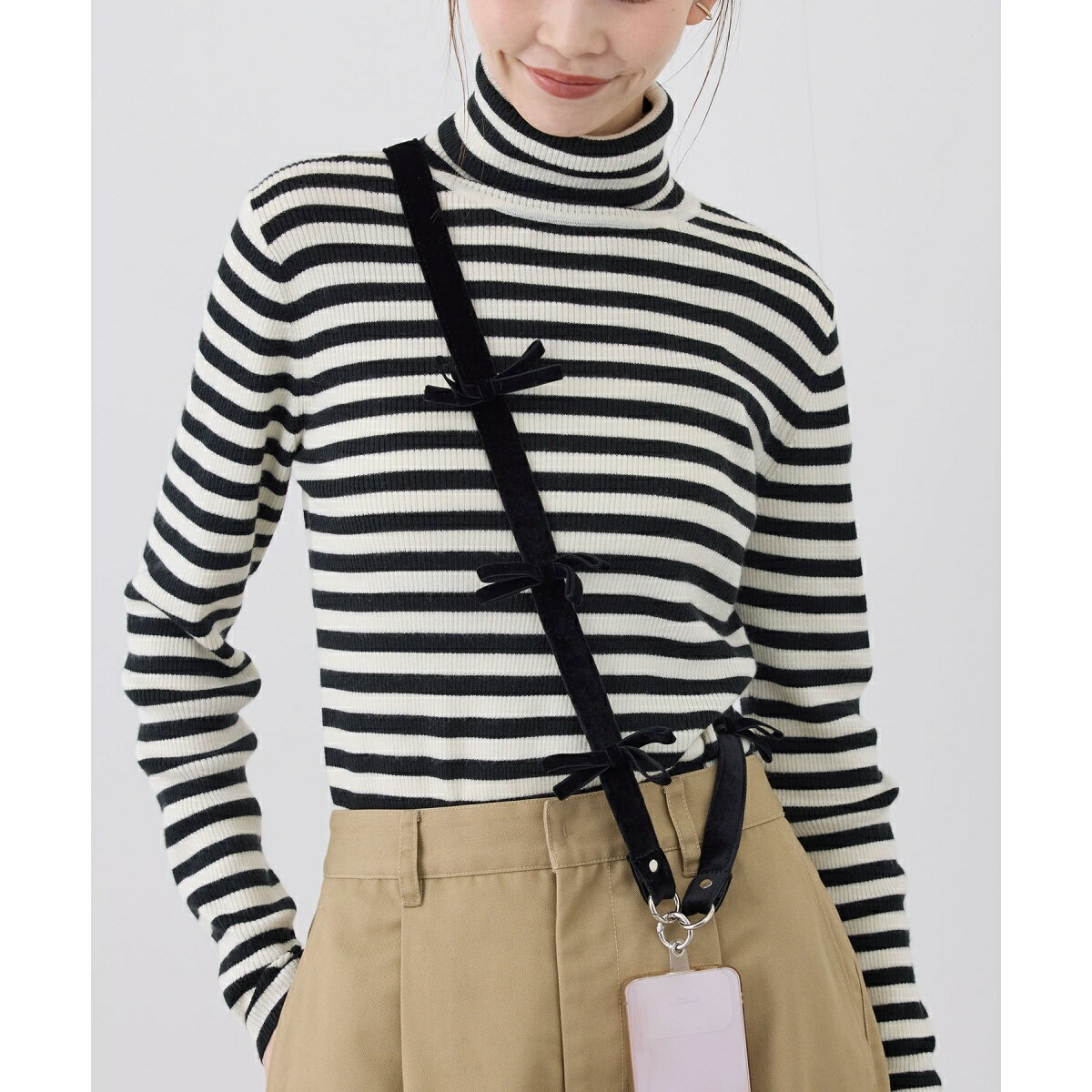 ベロアリボンショルダーストラップ／ロペピクニックパサージュ（ROPE' PICNIC PASSAGE）