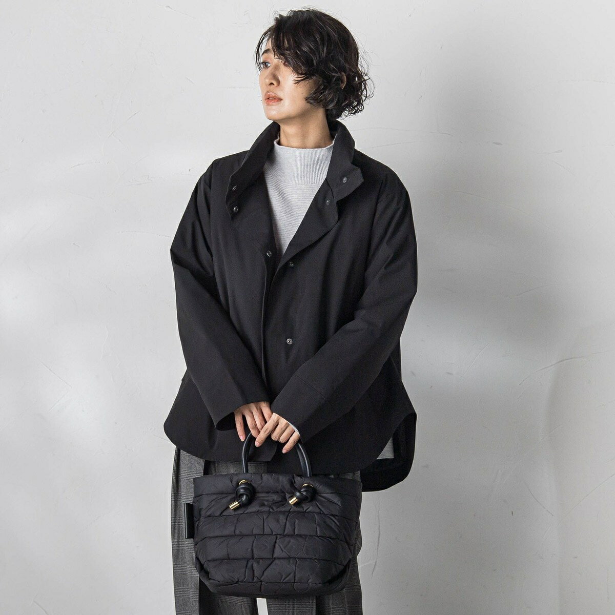 【大きいサイズ】パーテーションライトショートジャケット≪洗濯機で洗える≫／ラエフ（la.f...）