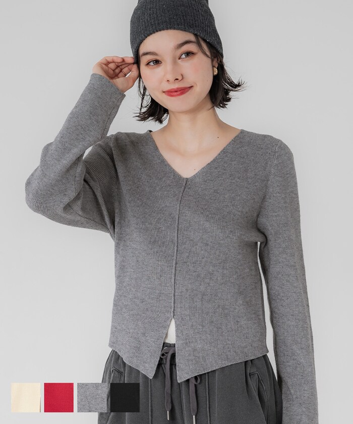 フロント スリット ニット 全4色／コカ（coca）のサムネイル