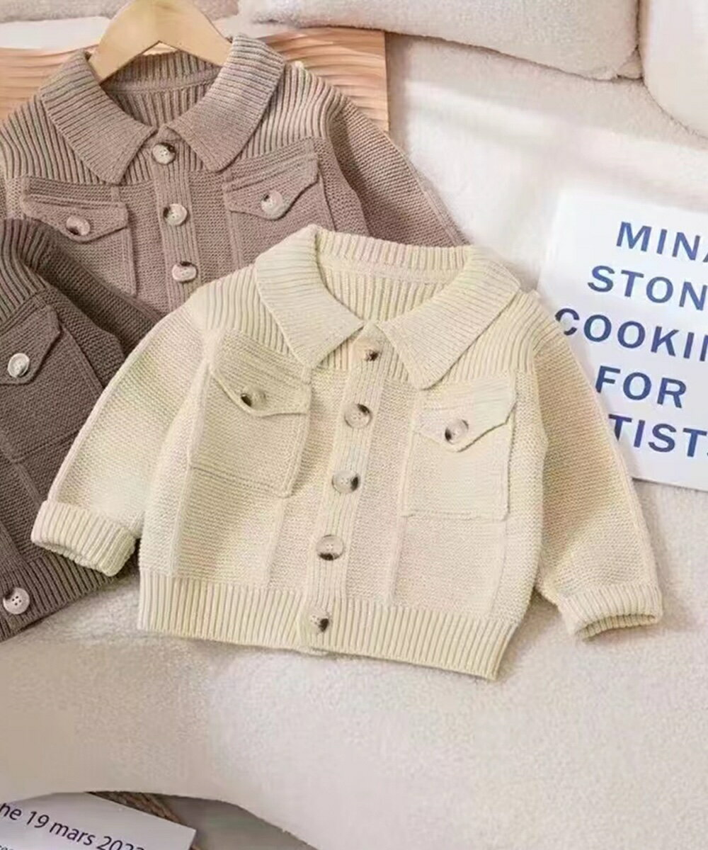 【aimoha-KIDS-】ポロニットカーディガン／アイモハ（aimoha）