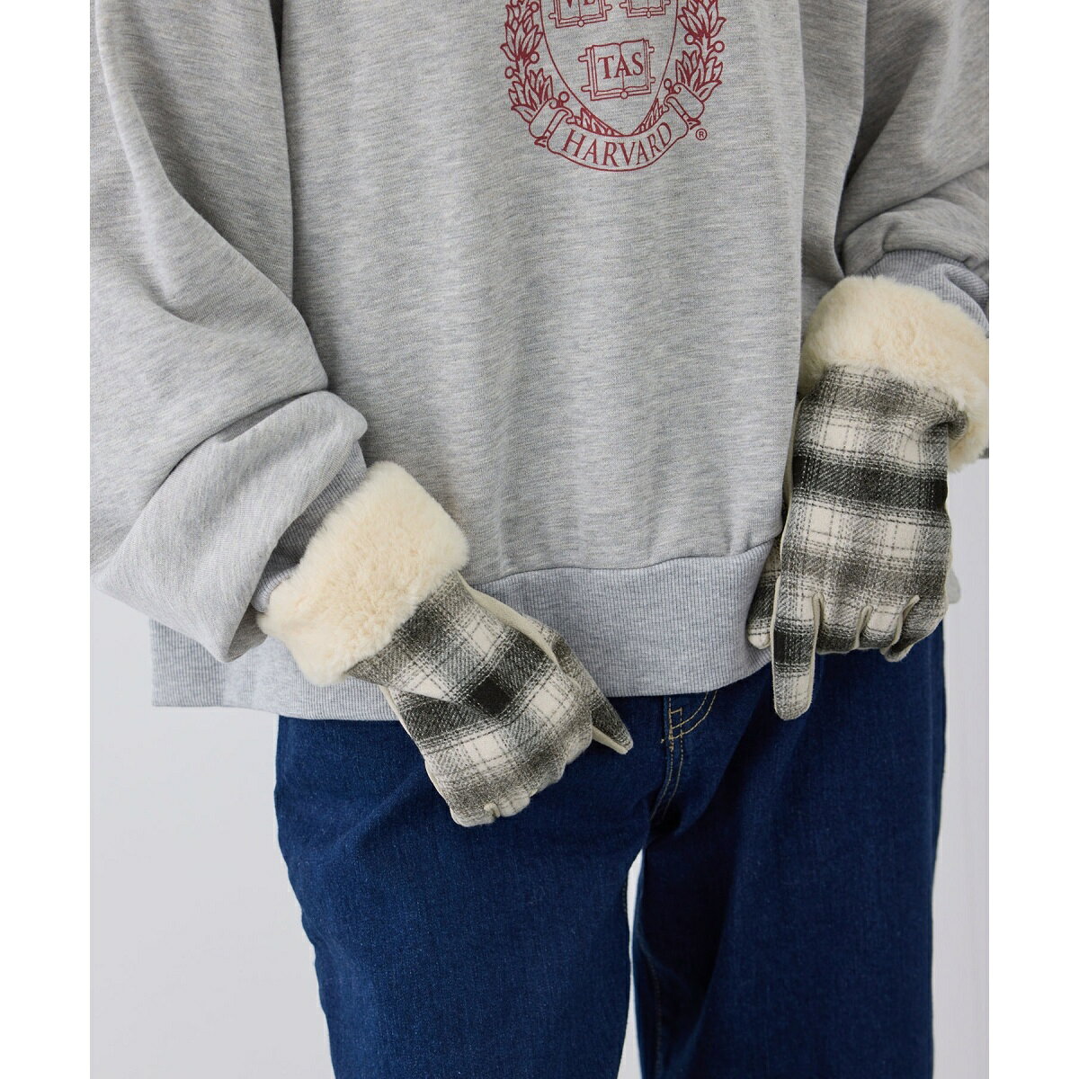 チェック×フェイクファーグローブ／ロペピクニックパサージュ（ROPE' PICNIC PASSAGE） 0101marui-12729491 丸井(マルイ)楽天市場店 サンプル画像3
