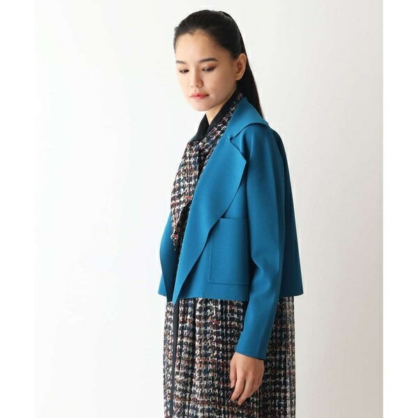 【小さいサイズ】ミラノリブニットジャケット /洗える／ヒロコビス（hirokobis）