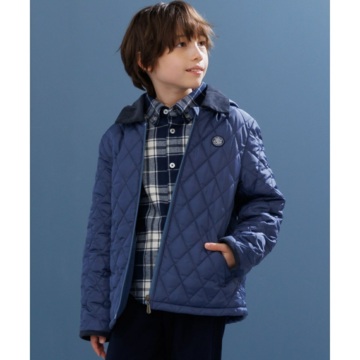 【100-130cm】中綿 キルティングコート/Jプレス(J.PRESS)