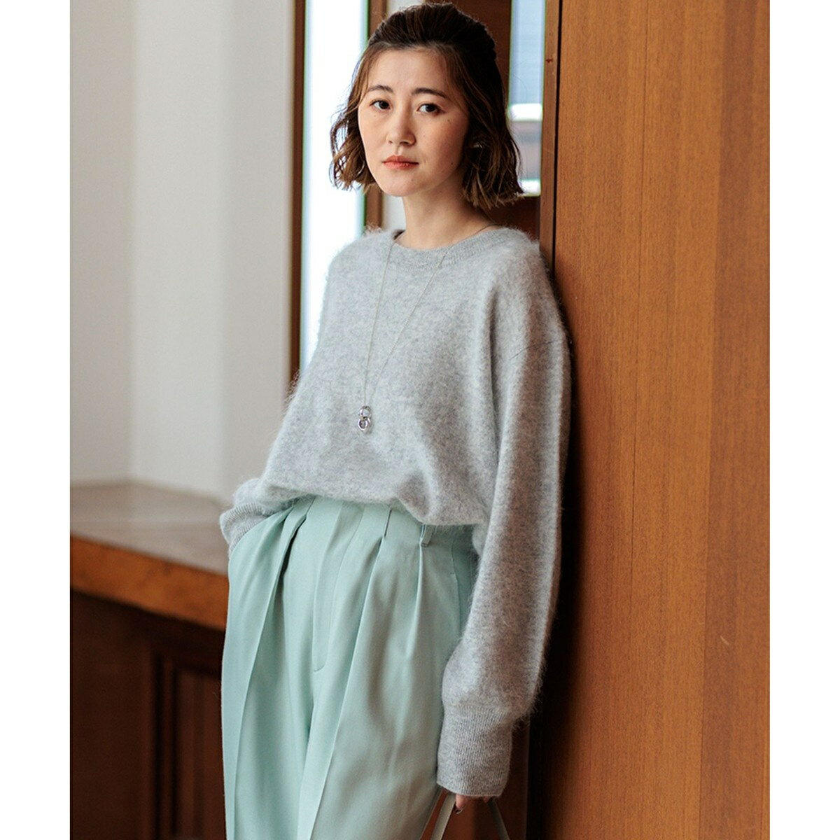 ウールカシミヤシャギー ニット／23区（23KU）