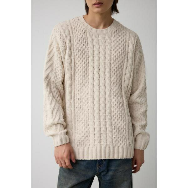 シェニールケーブルニット／アズー