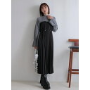ニットドッキングプリーツワンピース/レディメイド(LADYMADE)