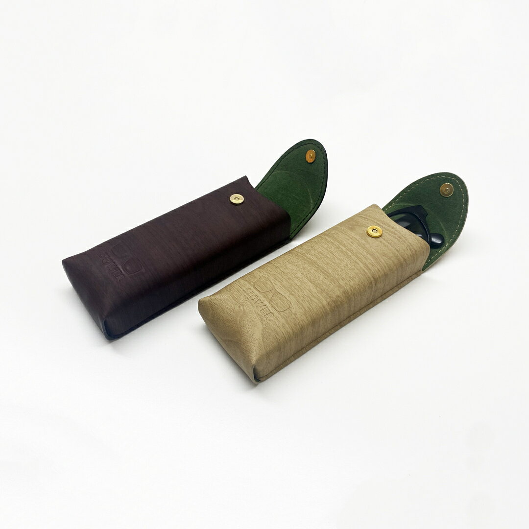 EYEGLASS CASE WOOD BUCA LIGHT BROWN／スロウワー（SLOWER）