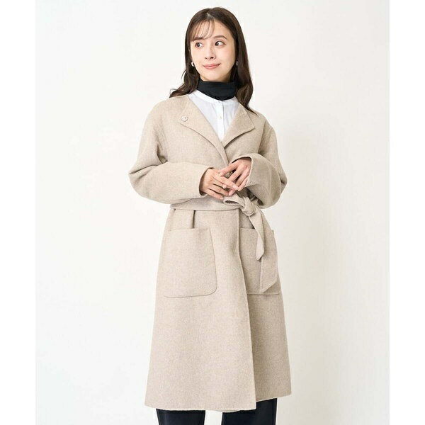 【小さいサイズ】スムースリバーロング丈コート／MK ミッシェルクラン（MK MICHEL KLEIN ）