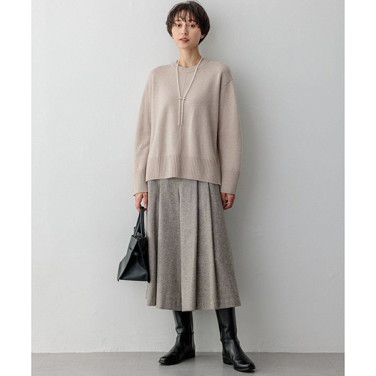 シルクネップヘリンボーン ガウチョ パンツ／23区（23KU） 0101marui-12737028 丸井(マルイ)楽天市場店 サンプル画像2