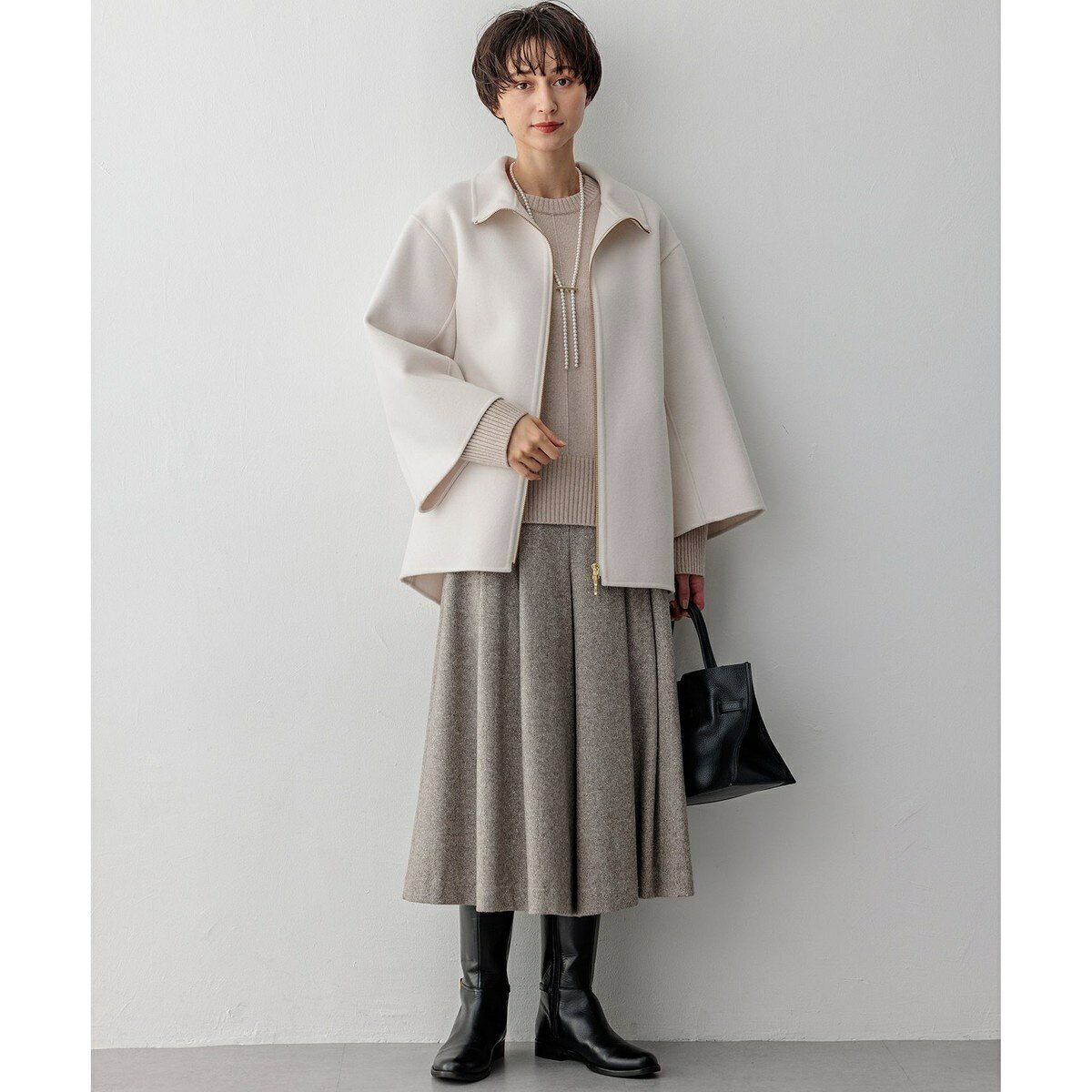 シルクネップヘリンボーン ガウチョ パンツ／23区（23KU） 0101marui-12737028 丸井(マルイ)楽天市場店 サンプル画像3