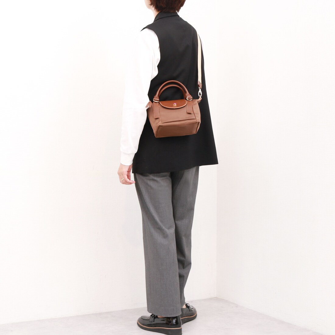 ペルケ perche / ナイロン×牛革かぶせ...の紹介画像3