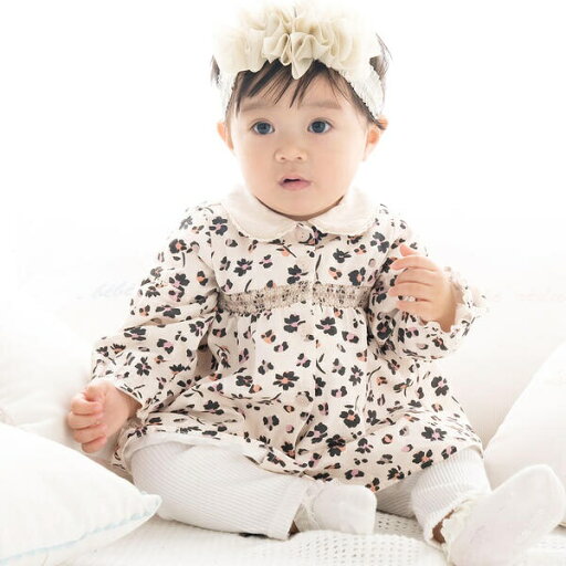 【お揃い】レオパードフローラル花柄プリントチュニック&スパッツセット(70~90cm)/フィヨ デュ ベベ ルダクティオン(fillot de bebe reduction) 【お揃い】レオパードフローラル花柄プリントチュニック&スパッツセット(70~90cm)/フィヨ デュ ベベ ルダクティオン(fillot de bebe reduction)