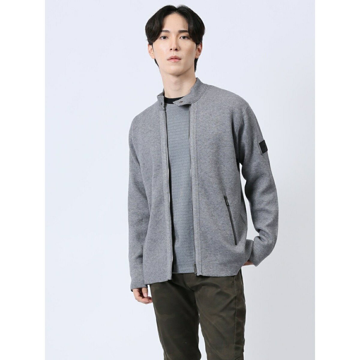 レノマ オム ダブルフェイス ライダース ニットアウター／タカキュー（TAKA-Q）