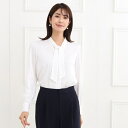 【夏SALE/フォーマルマシンウォッシュ可】シルキーボウタイデザインブラウス/リフレクト(Reflect)