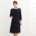 【夏SALE/フォーマル洗える】フィット&フレアジョーゼットワンピース/リフレクト(Reflect)