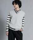 aimoha men Varsity Vibe Knit Vest/アイモハ(aimoha)