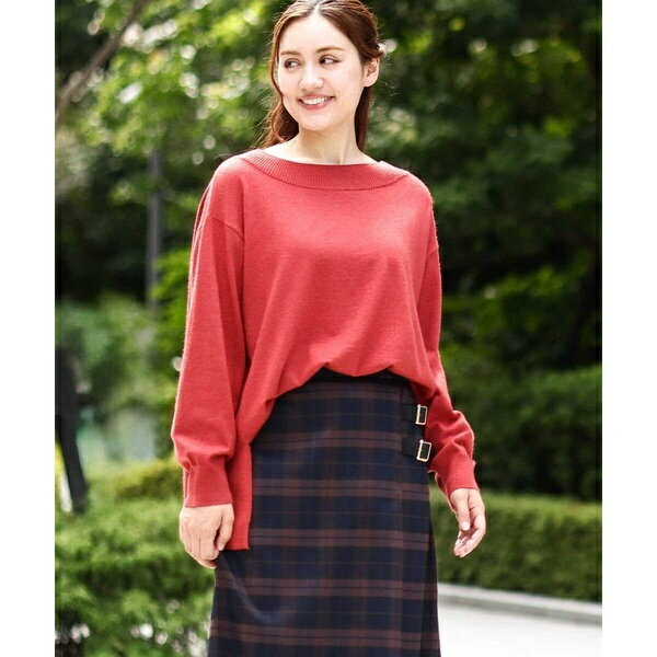 【雑誌掲載】【大きいサイズ】サイドスリットニット／エウルキューブ（eur3）