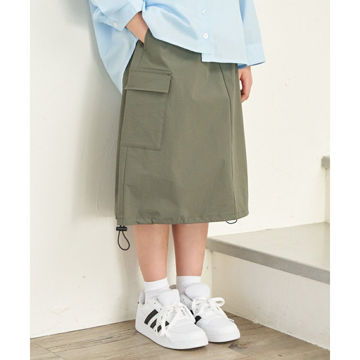 【親子コーデ】リップカーゴスカート（120?160cm）／イッカ（ikka）
