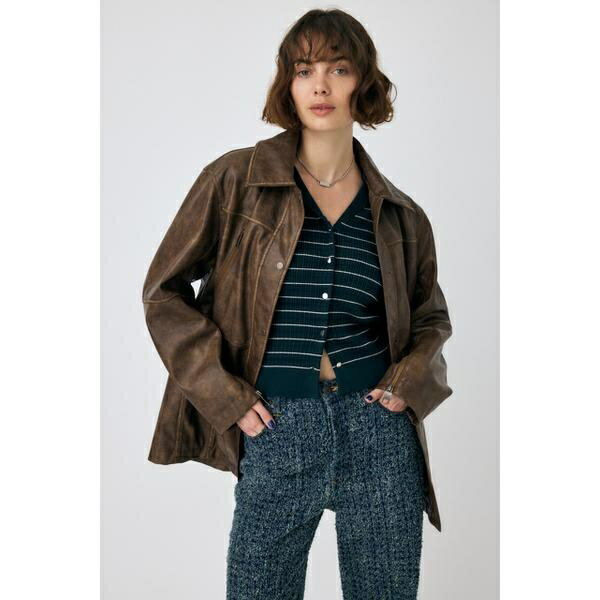 AGED F/LEATHER MIDDLE ジャケット／マウ