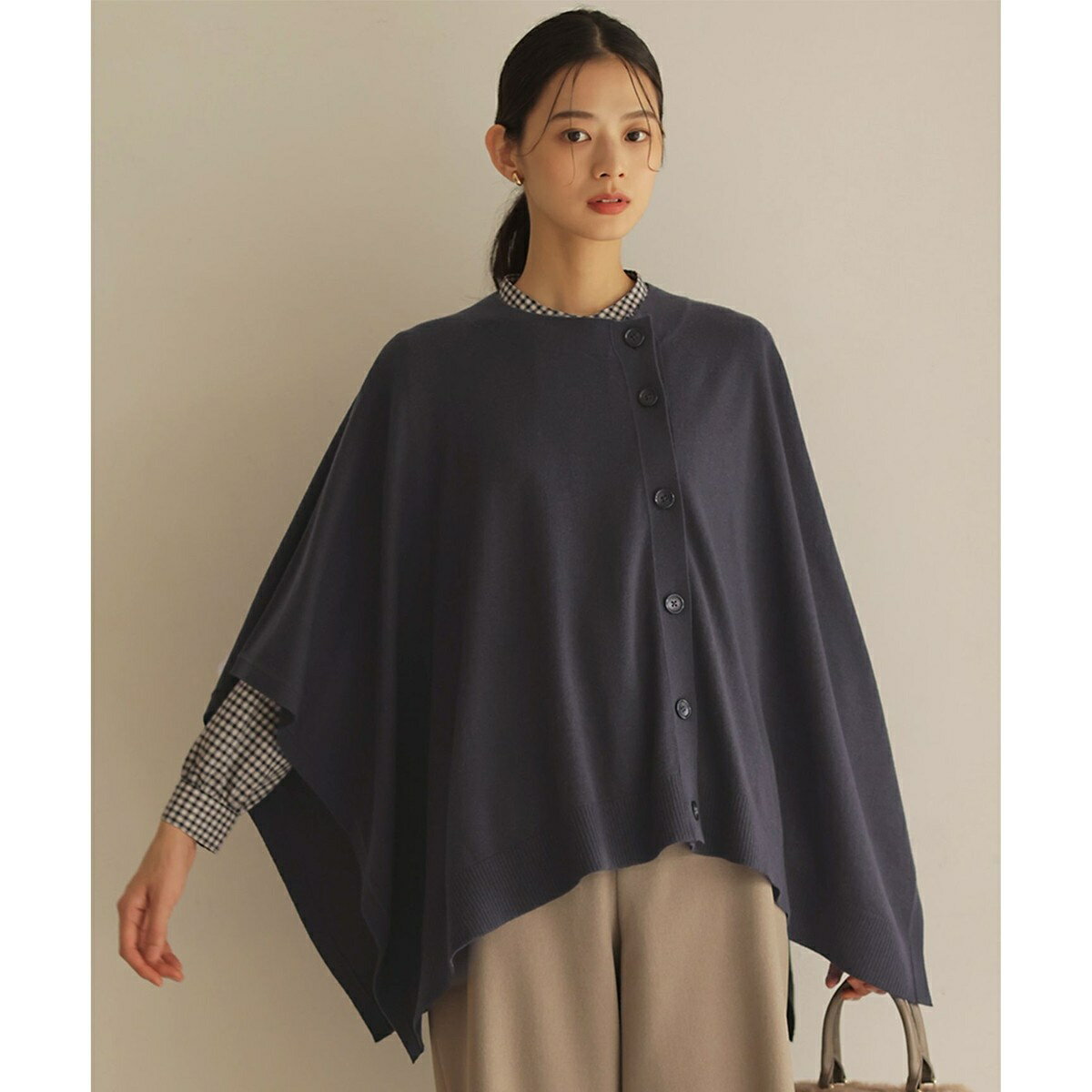 【洗える】SOFT TOUCH WOOL ニット ポンチョ／Jプレス（J.PRESS）