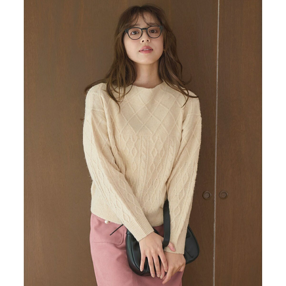 【洗える】ケーブルアソート プルオーバーニット／フェルウ（Feroux）