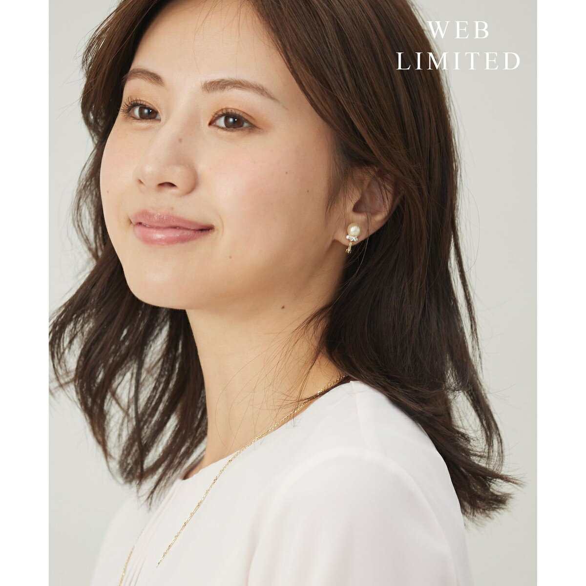 【WEB限定】リバーシブルパール イヤリング／Jプレス（J.PRESS）