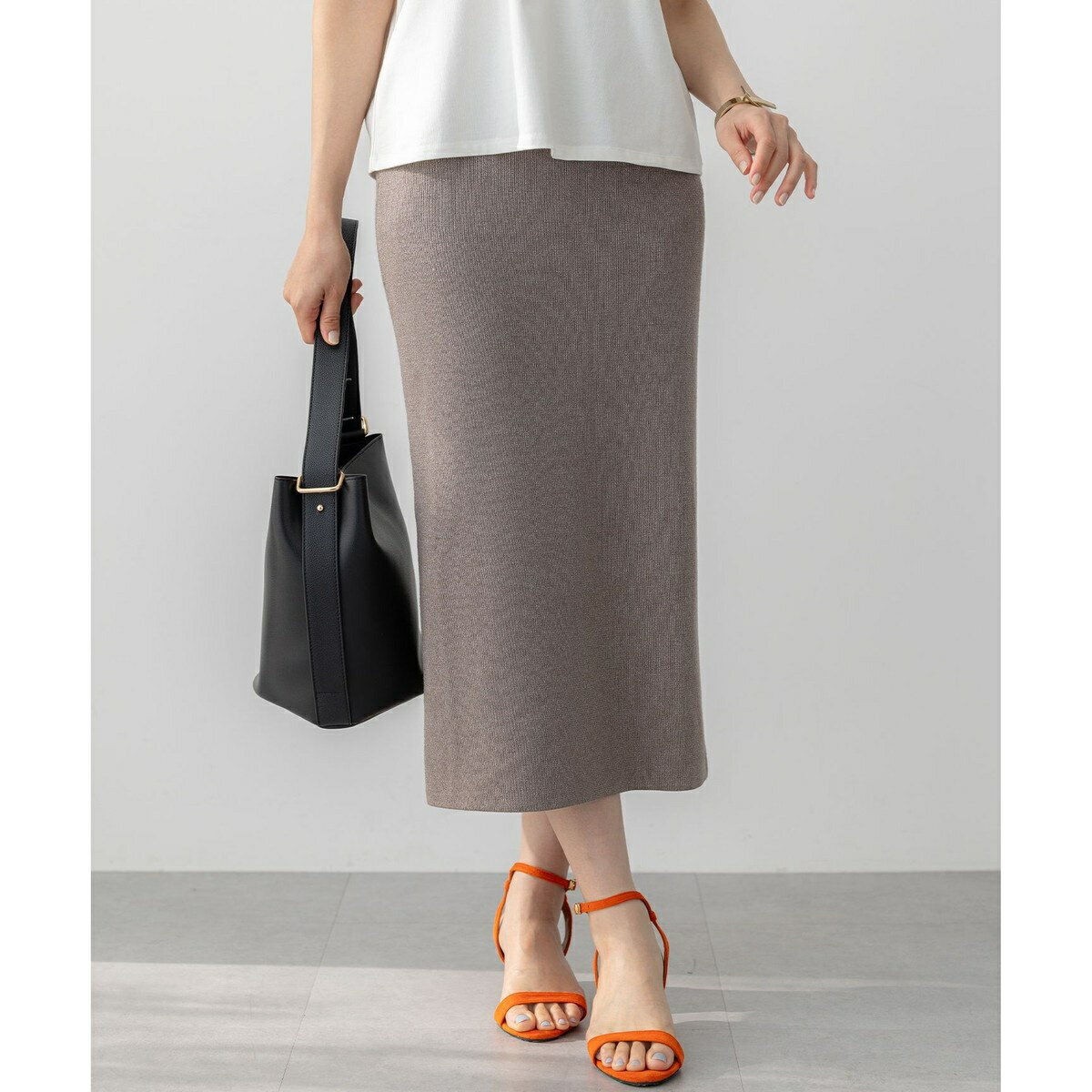 【Oggiコラボ】きらきらラメニットスカート／組曲（KUMIKYOKU）