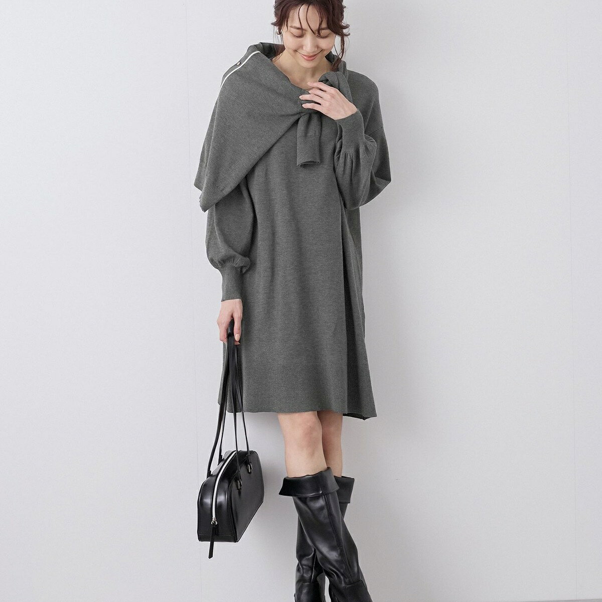 Vネックチュニックニットワンピース/保温／ロペピクニック（ROPE' PICNIC） 0101marui-12834210 丸井(マルイ)楽天市場店 サンプル画像2