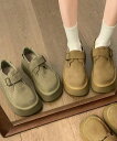 モカシンシューズ 厚底スエード調パンプス/ミニミニストア(miniministore)